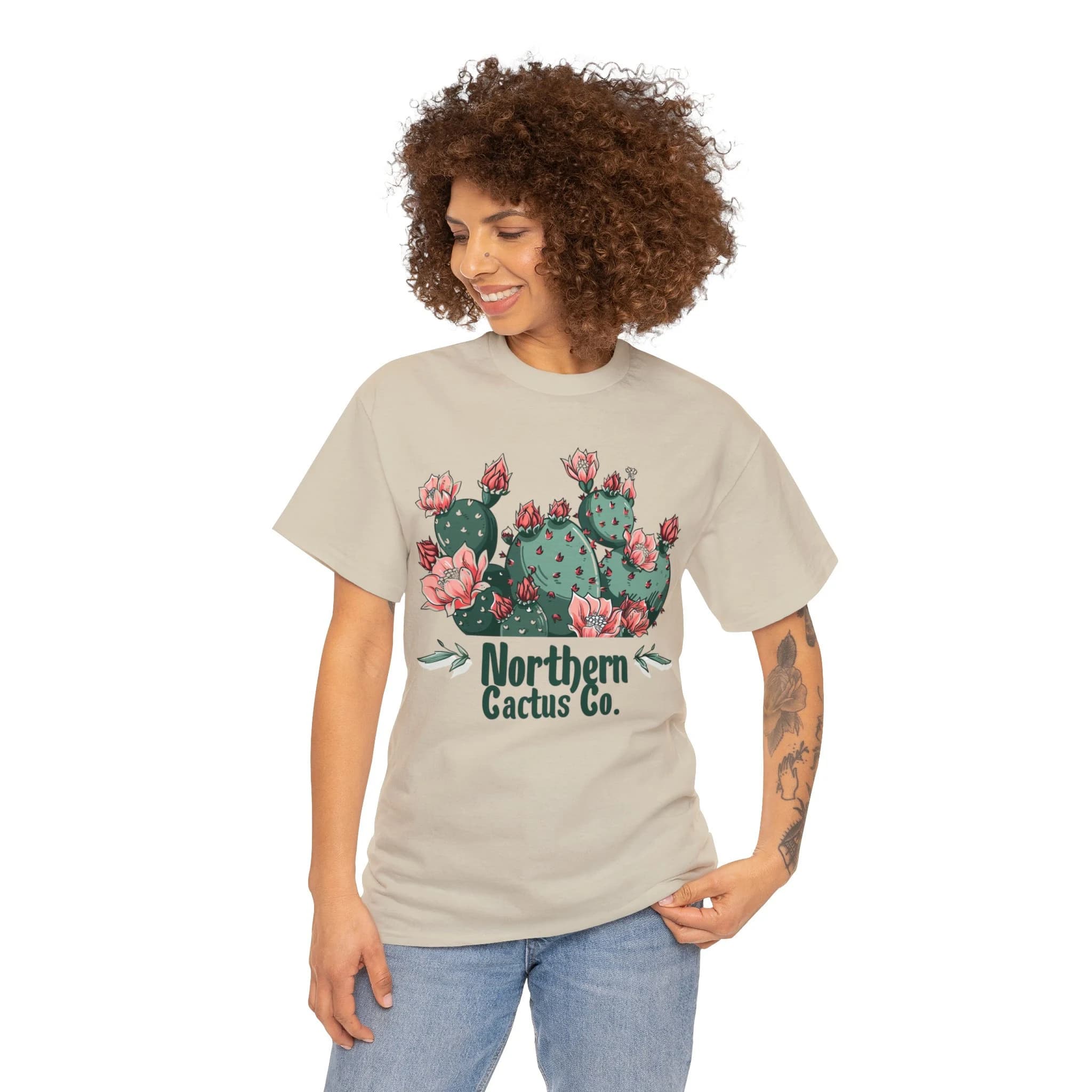Cactus Lover Shirt, Gift for Plant Lover, Gift for Gardener, Plant Shirt, Northern Cactus Co. Opuntia Unisex T-Shirt